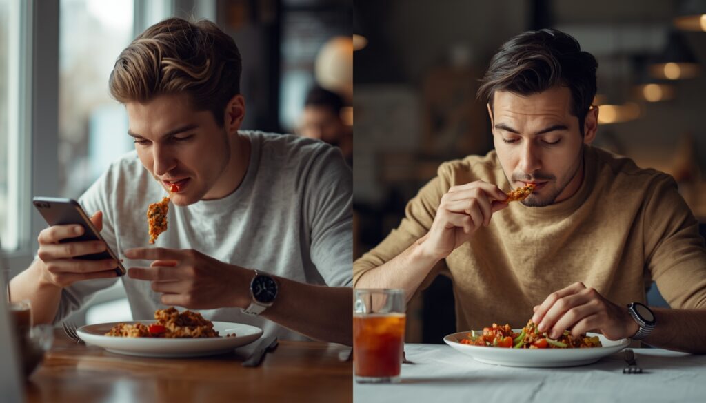 slow eating vs fast eating and hunger control