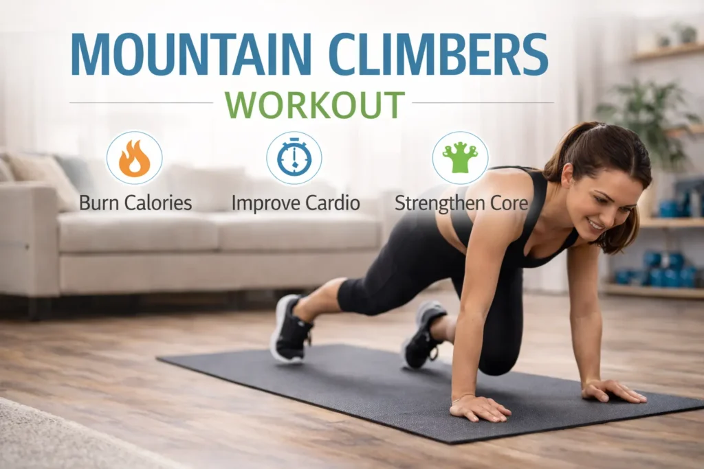 Women demonstrating correct mountain climber form