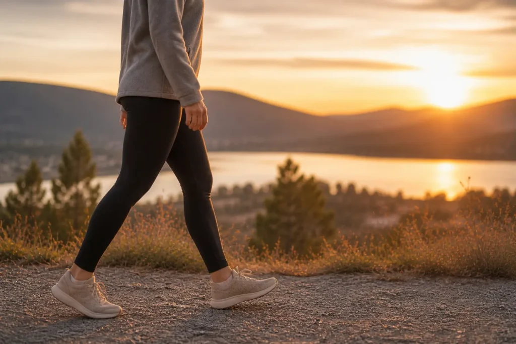 walking yoga breathing rhythm steps