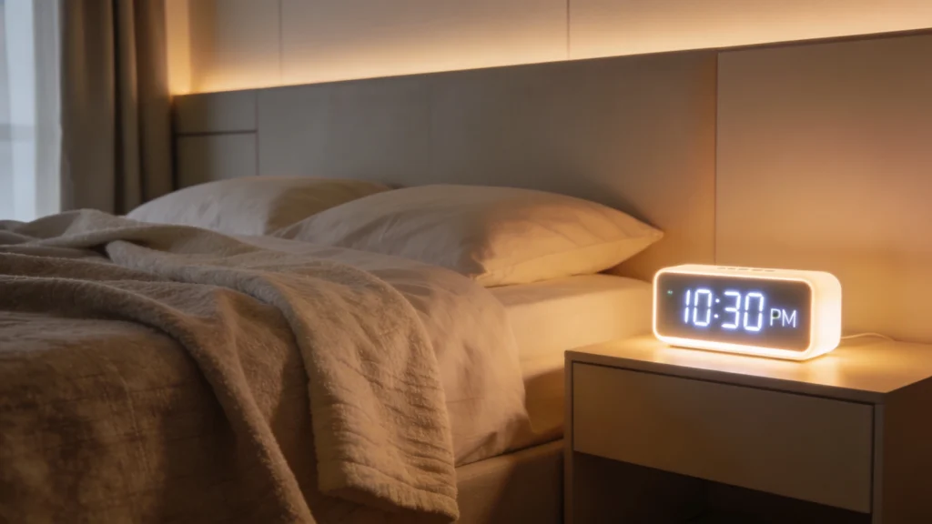 Healthy bedtime routine showing ideal sleep hours for weight loss