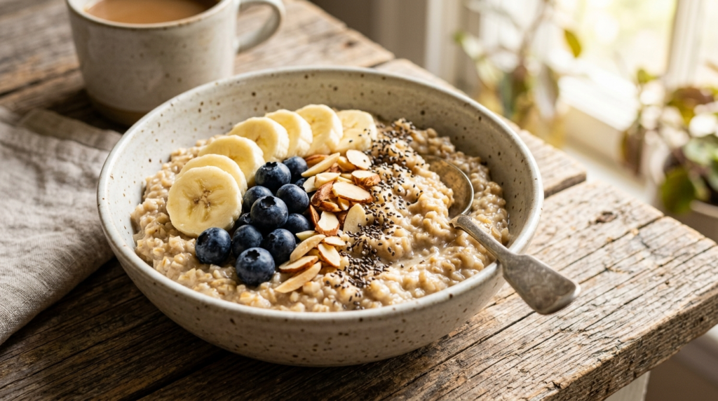 Oats and bananas for natural energy