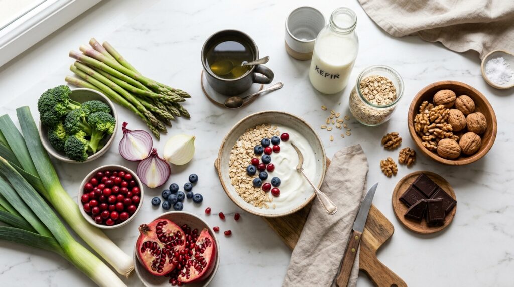 Foods that naturally support Akkermansia and overall gut health