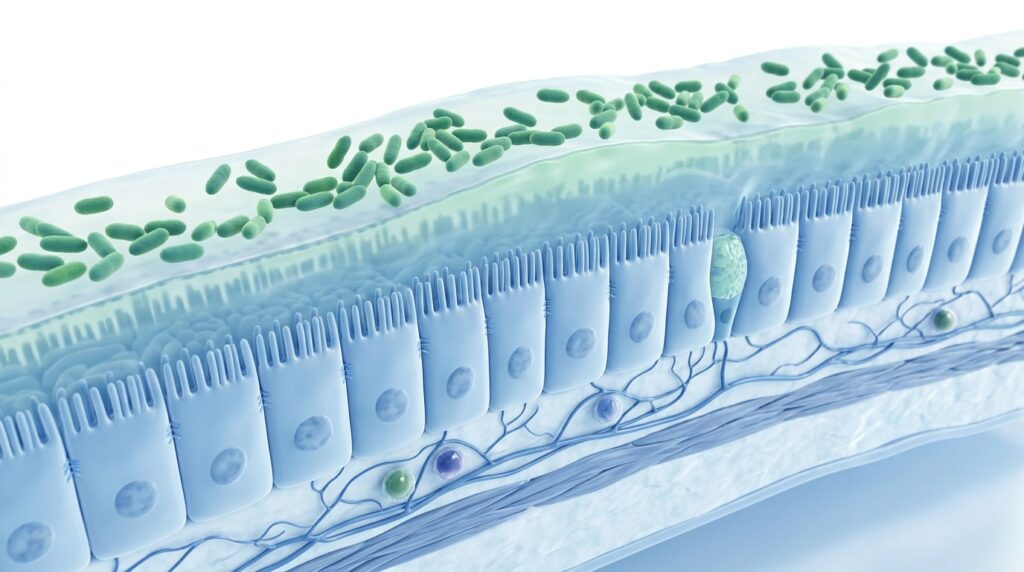 Akkermansia muciniphila living in the protective mucus layer of the intestine