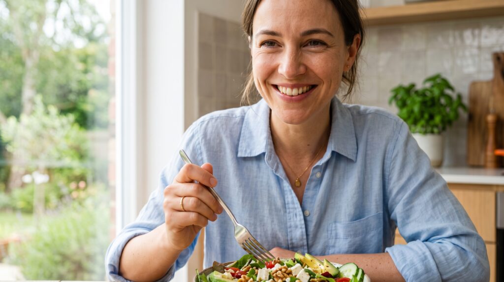 Eating slowly gives your body time to recognize fullness.