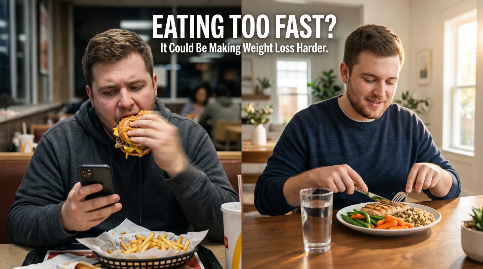 Eating too fast can make weight loss more difficult