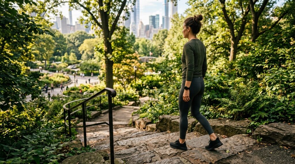 stronger legs make climbing stairs easier