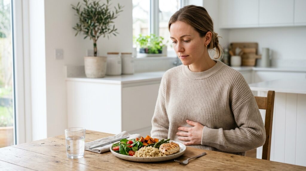Checking physical hunger before eating a meal
