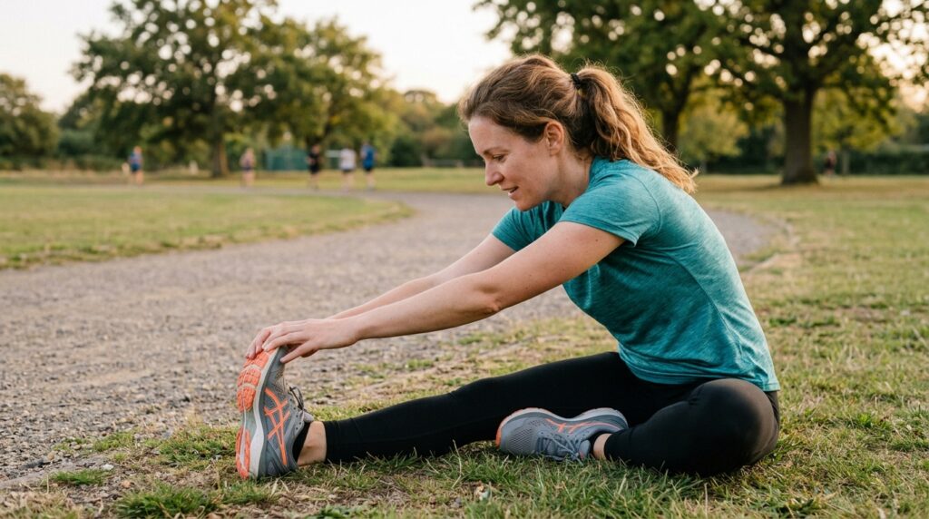 gentle calf stretch for muscle cramps