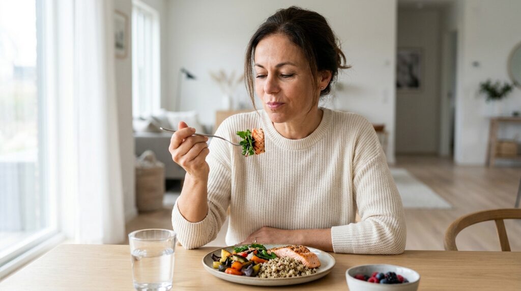 eating slowly to reduce bloating